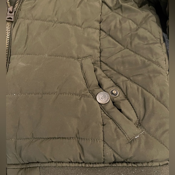 Army Green Light Puffer Jacket - Picture 5 of 7